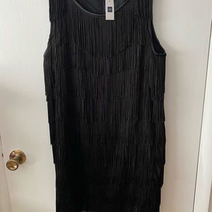 Size Large Gap Fringe Dress in Black